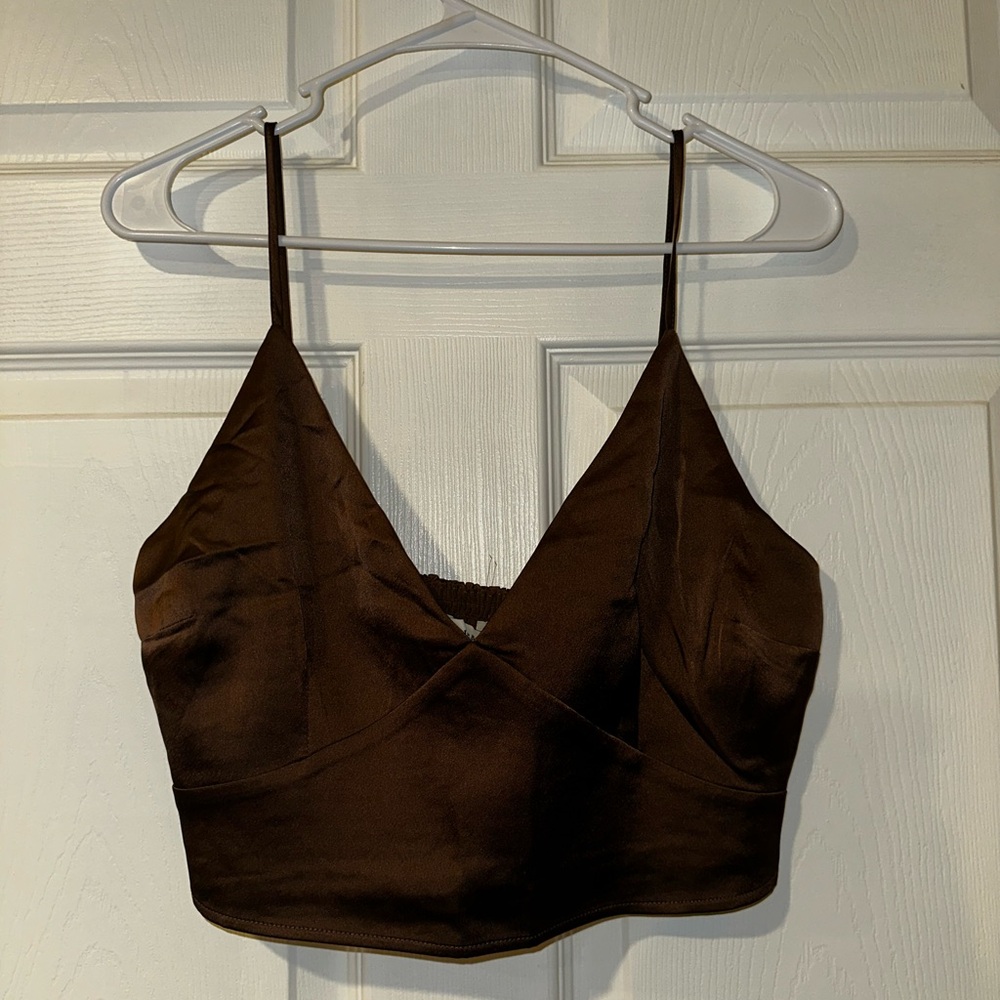 Abercrombie & Fitch Chocolate Satin Top
